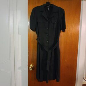 Ellen Tracy 100% Linen Shirt Dress Size 8